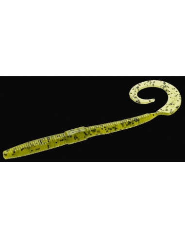 Shakey Tail Worm color watermelon/purpurina negra