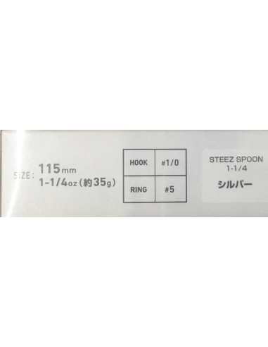 Daiwa Steez Spoon 135mm 35g color Oikawa