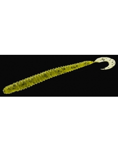 Dead Ringer Worm 4" color Watermelon/purpurina negra