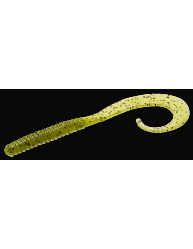 Dead Ringer Worm 6" color Watermelon/purpurina negra