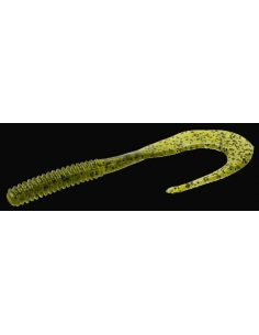 Dead Ringer Worm 8" color Watermelon/purpurina negra