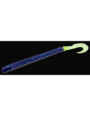 Dead Ringer Worm 4" color june bug/cola chartreuse