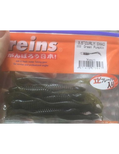 Curly Shad 3,5" color 002 Green...