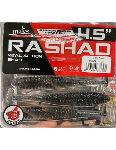 RA Shad 4,5" color 97 Ghost Gill