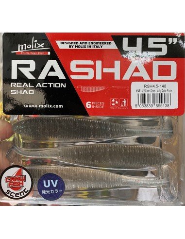 RA Shad 4,5" color 148 UV Clear...