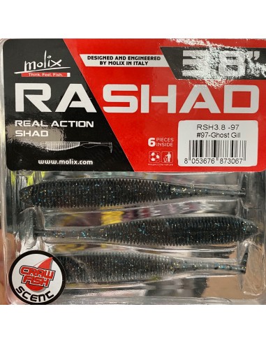 RA Shad 3,8" color 97 Ghost Gill