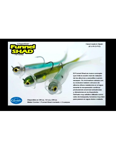 Funnel Shad 1/2oz (14g) color White...