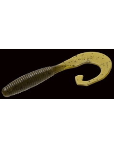 Tab Tail Worm color Green Pumpkin